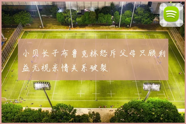 小贝长子布鲁克林怒斥父母只顾利益无视亲情关系破裂